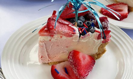 Red, White and Blue Ice Cream Pie