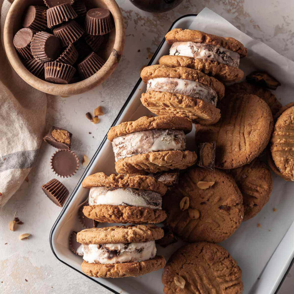 Peanut Butter Cookie Ice Cream Sandwich Recipe Alden’s Organic Ice Cream