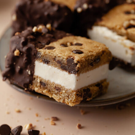 Chocolate Dipped Cookie Ice Cream Sandwiches Recipe