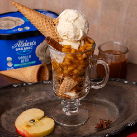 Caramel Apple Waffle Ice Cream Parfaits Recipe