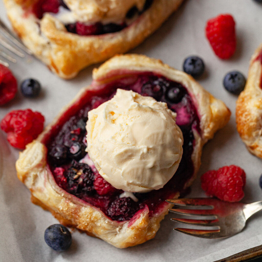Mixed Berry Puff Pastry Tart Recipe Alden’s Organic Ice Cream